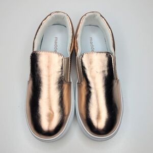 Madden Girl Gladys loafers rose gold metallic girls size 1